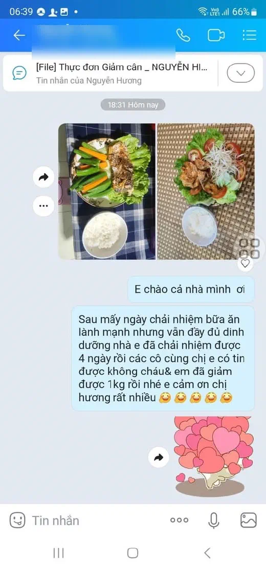 Tin nhắn Zalo của học viên Học viên online